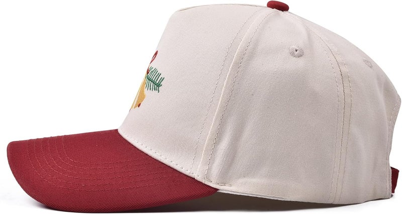 Erying Christmas Trucker Hat for Women Men Two Tone Vintage Embroidered Baseball Cap Funny Gift - Image 3